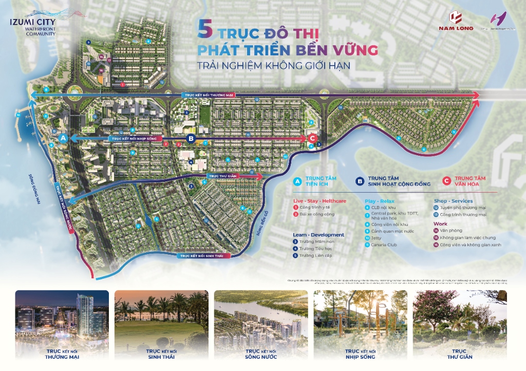 5 Trục Đô Thị Phát Triển Bền Vững - Izumi City
