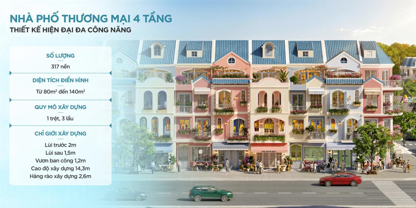Nhà phố thương mại 4 tầng